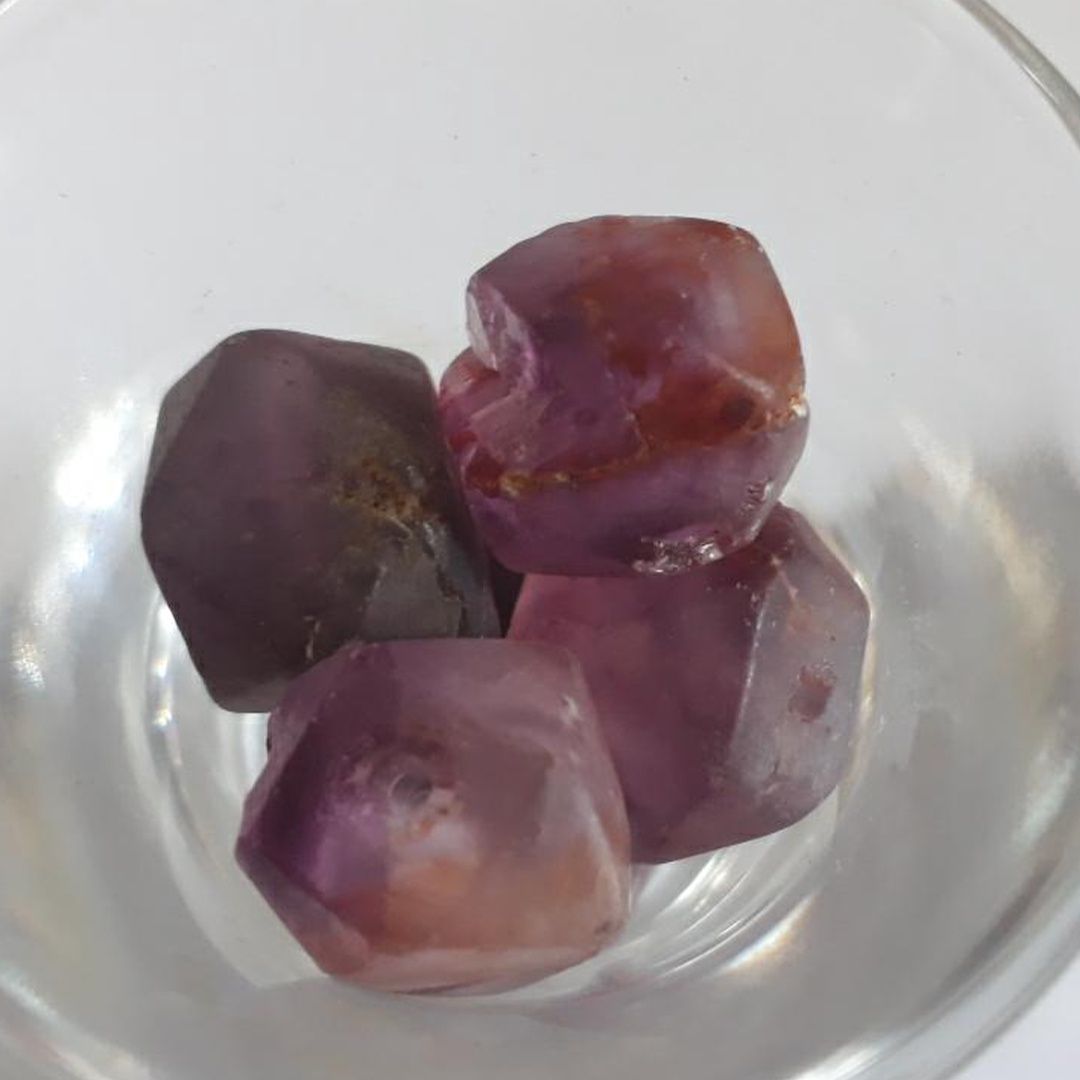 Matt Faceted Amethyst Agate - 15x10mm