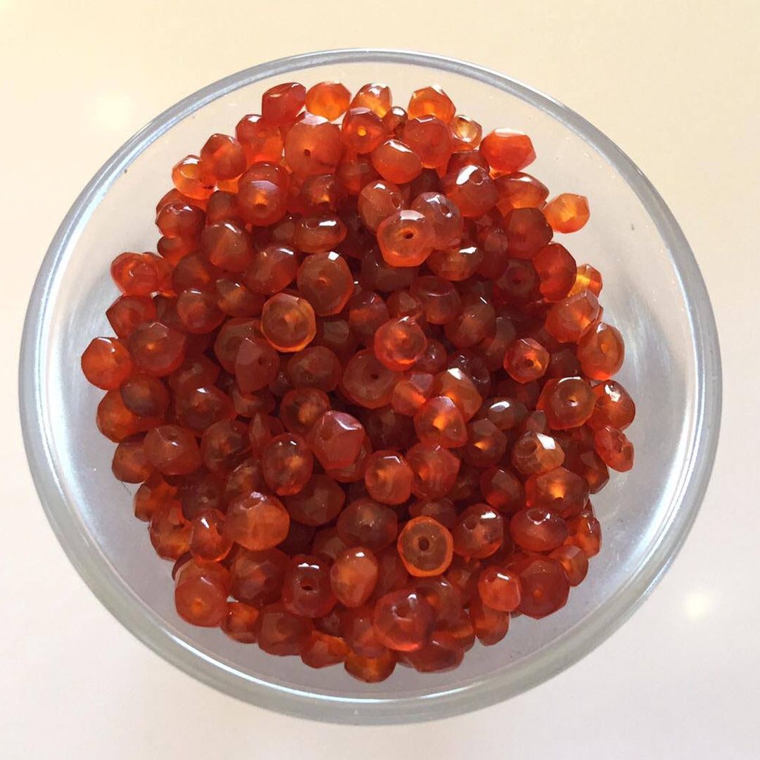 Carnelian Faceted Round - 3mm