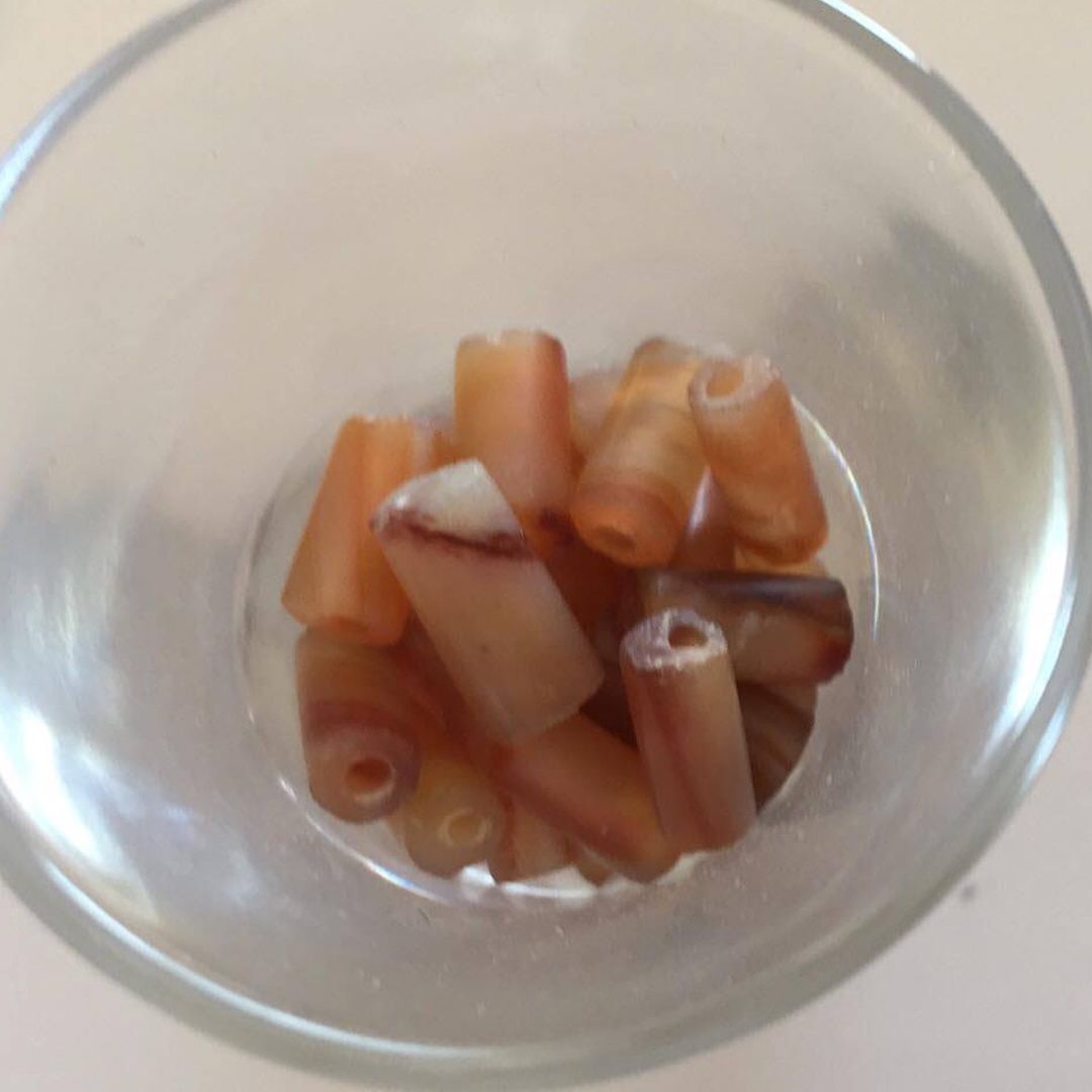 Antique Carnelian Tubes - 10mm