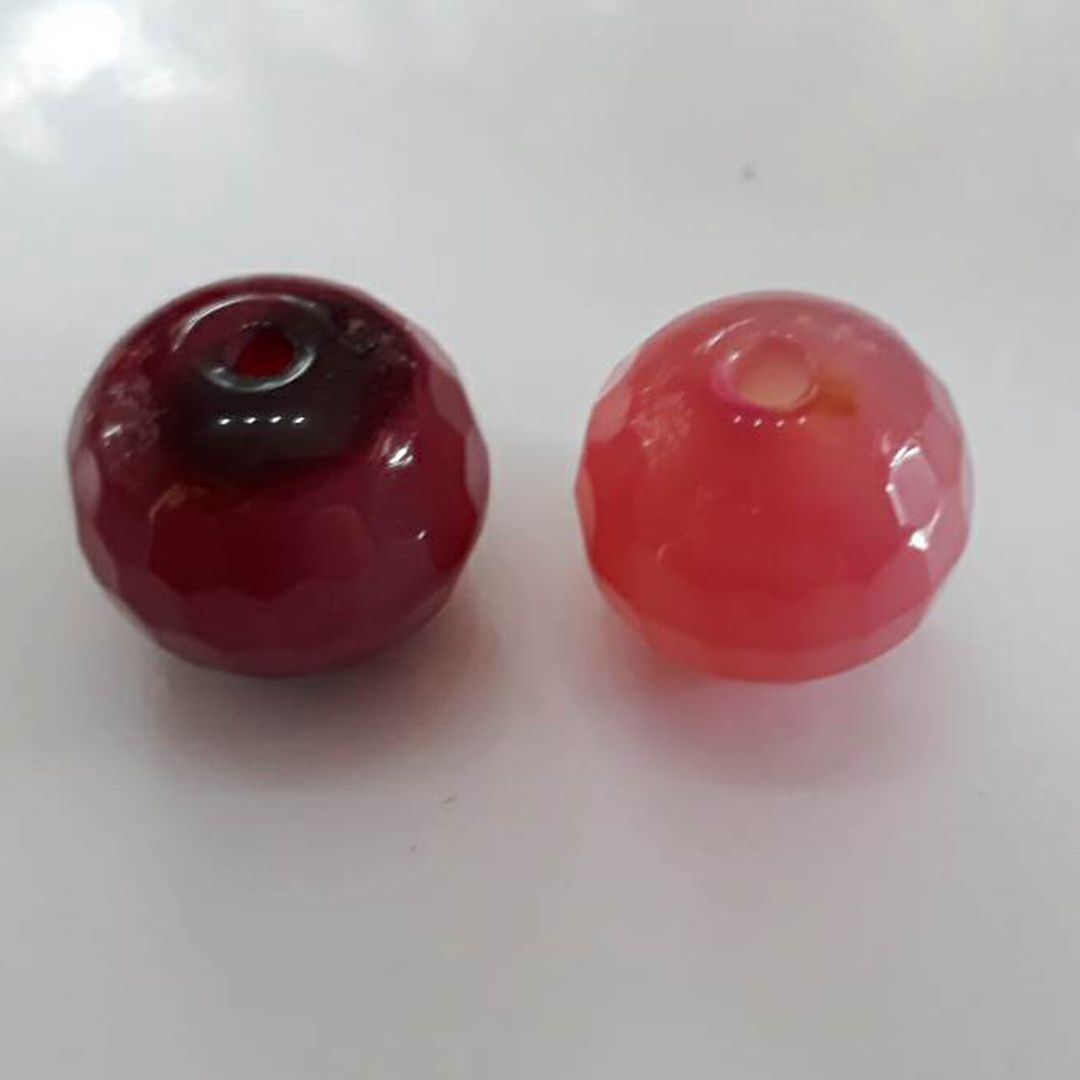 Faceted Agate - Pink 14mm