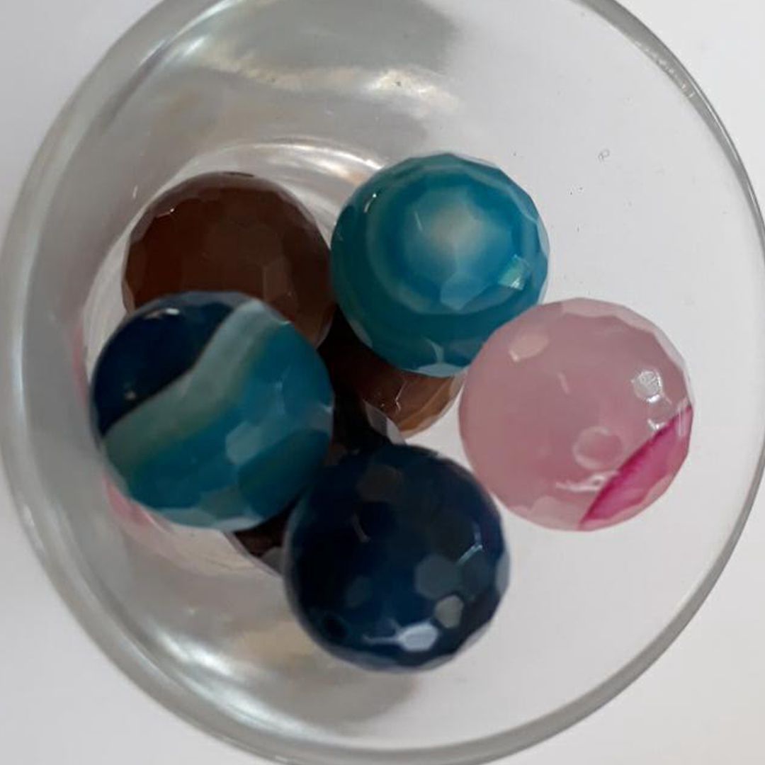 Faceted Agate - Brights 14mm