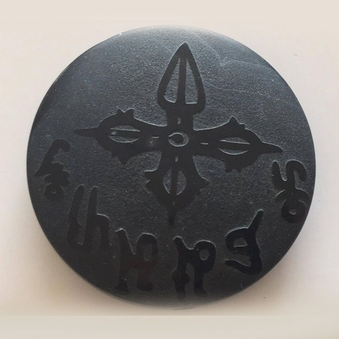 Dorge Cross - Black Agate 40mm