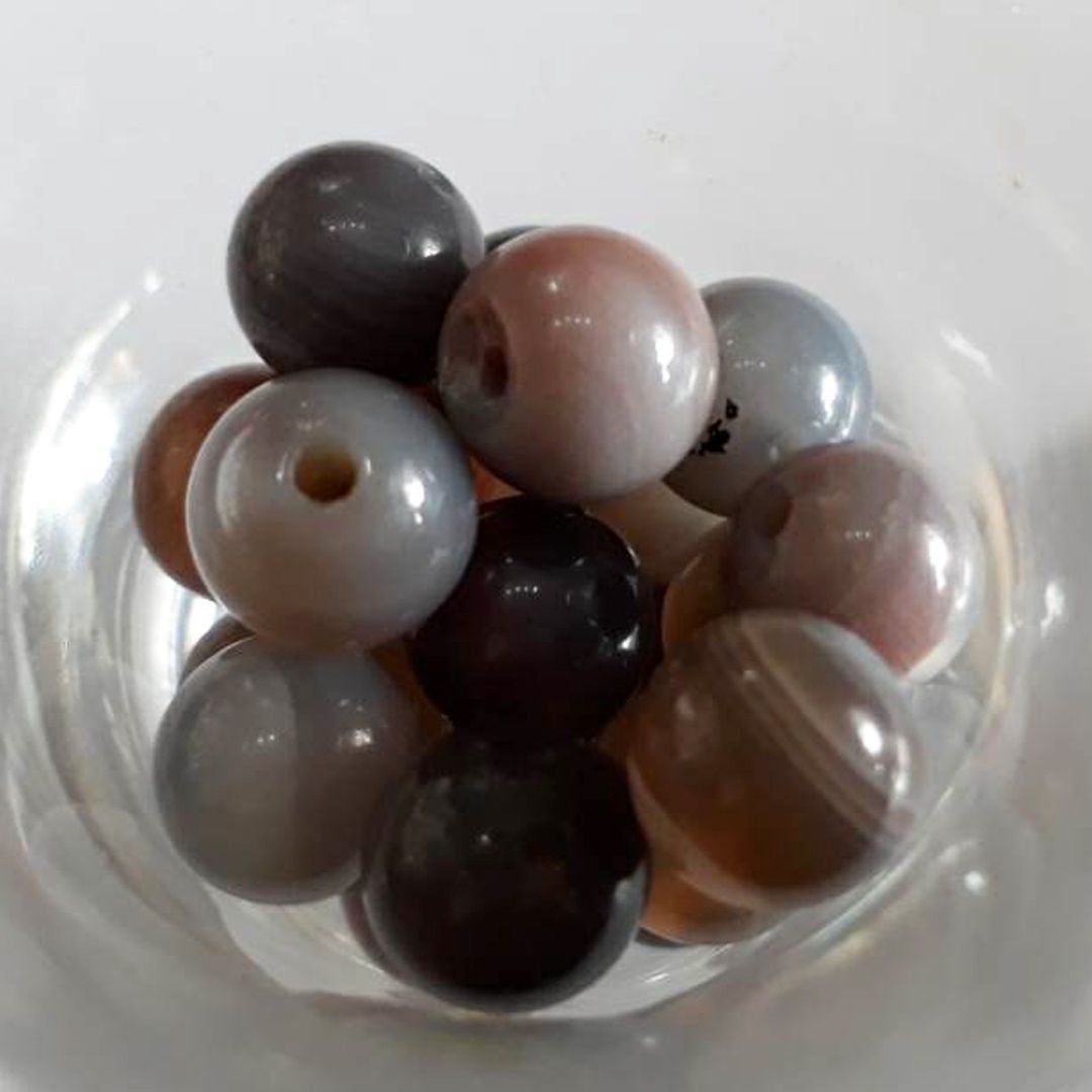 Botswana Agate Round - Grey 8mm