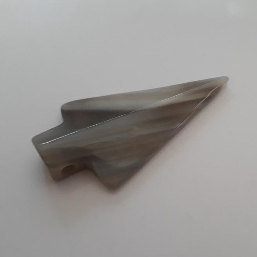 White Lace Agate Arrow - 34x20mm