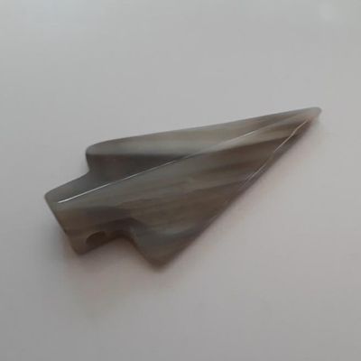 White Lace Agate Arrow - 34x20mm