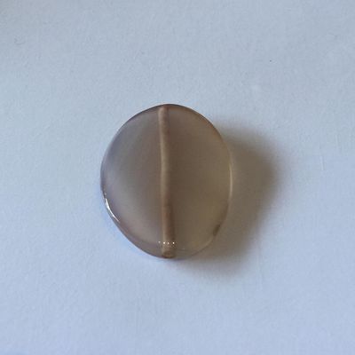Agate Flat Ovals - Pink 35mm