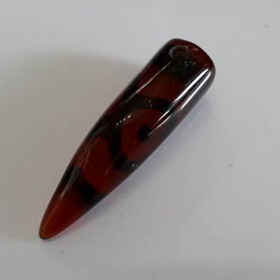 Agate Etched Tooth - 10x40mm