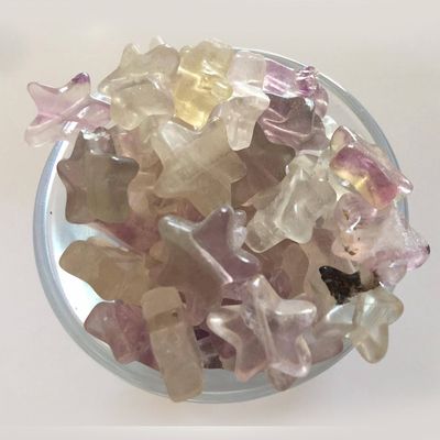 Rainbow Fluorite Star - Purple 12mm
