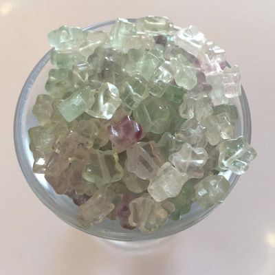Rainbow Fluorite Star - Green 6mm