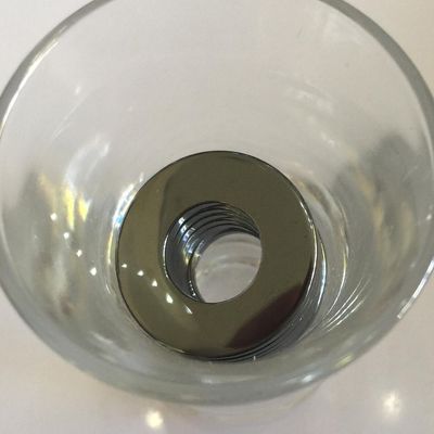Hematite Circle Hole Centre - 25mm