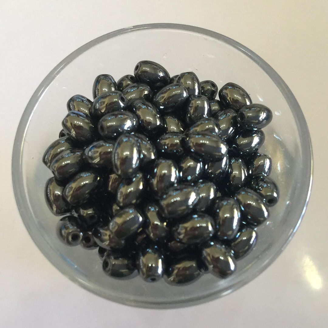 Hematite - Small Oval 6mm