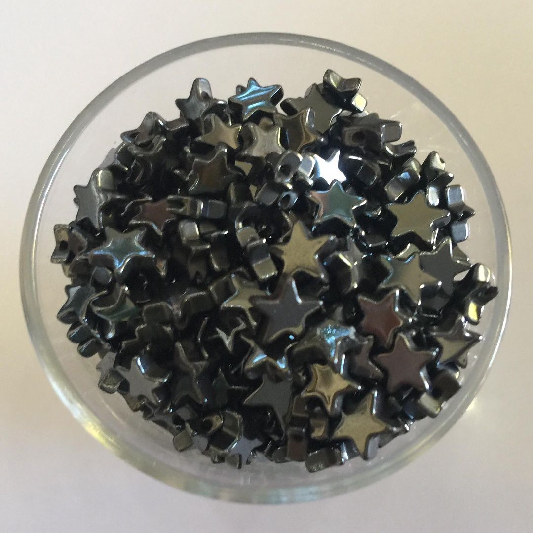Hematite Small Star - 5mm