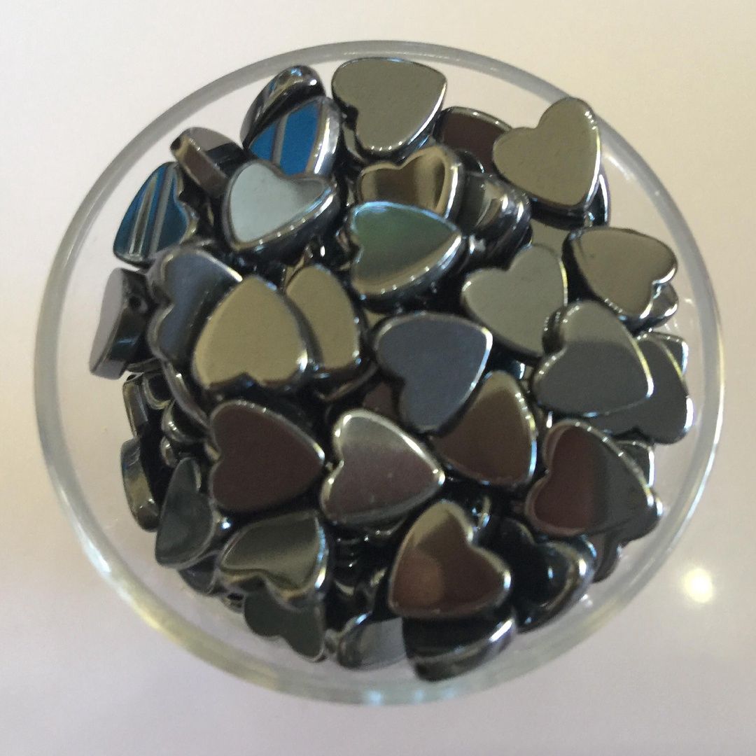 Hematite Heart - 7mm