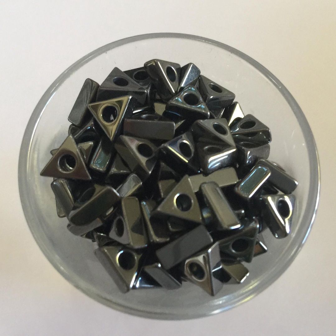 Hematite Triangle - 7mm