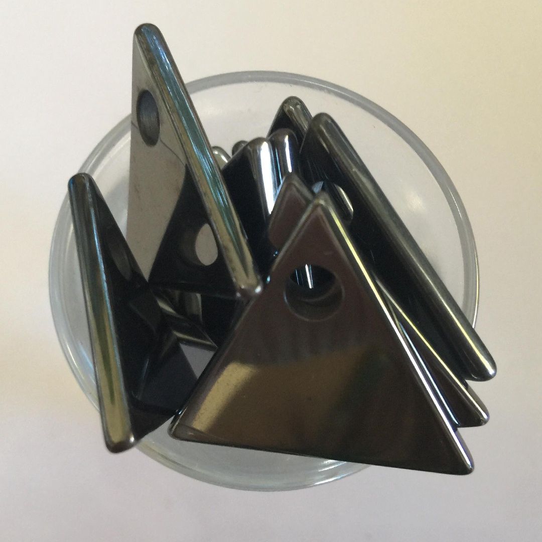 Hematite Top Hole Triangle - 28mm