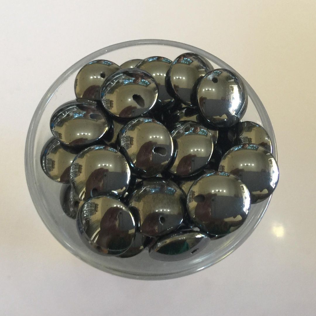 Hematite Side Drilled Disc - 10mm
