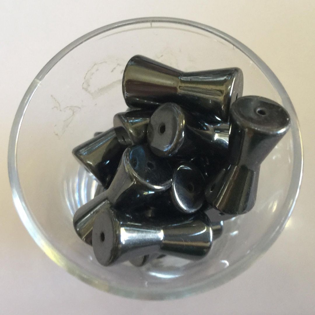 Hematite Large Bone - 20mm