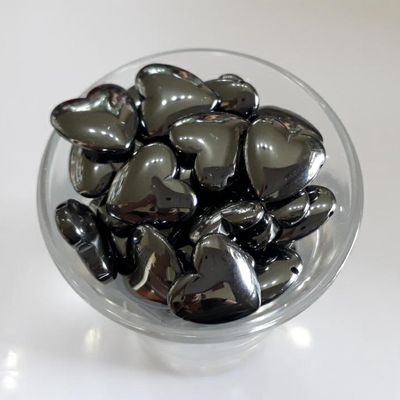 Hematite Side Drilled Heart - 11mm