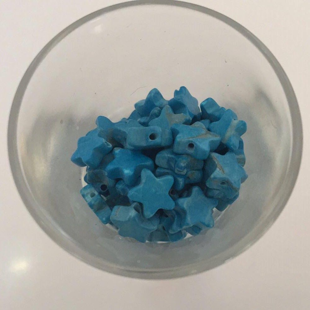 Howlite Star - Blue 5mm