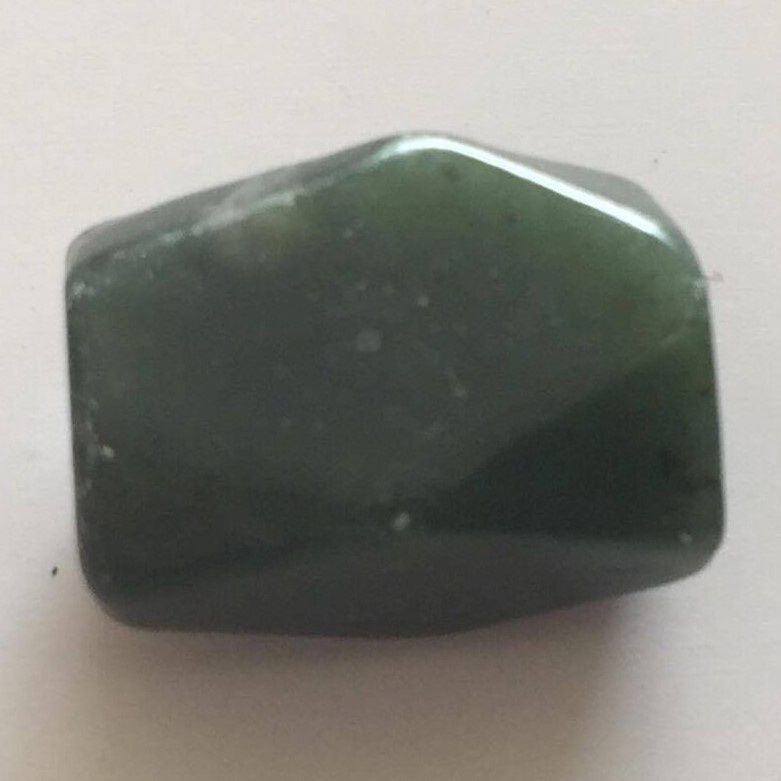 Jade Faceted Tube - Green 20mm