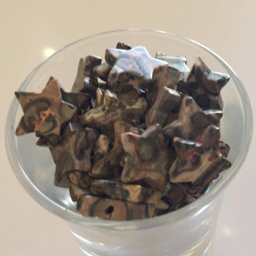 Leopard Skin Jasper Stars - 12mm