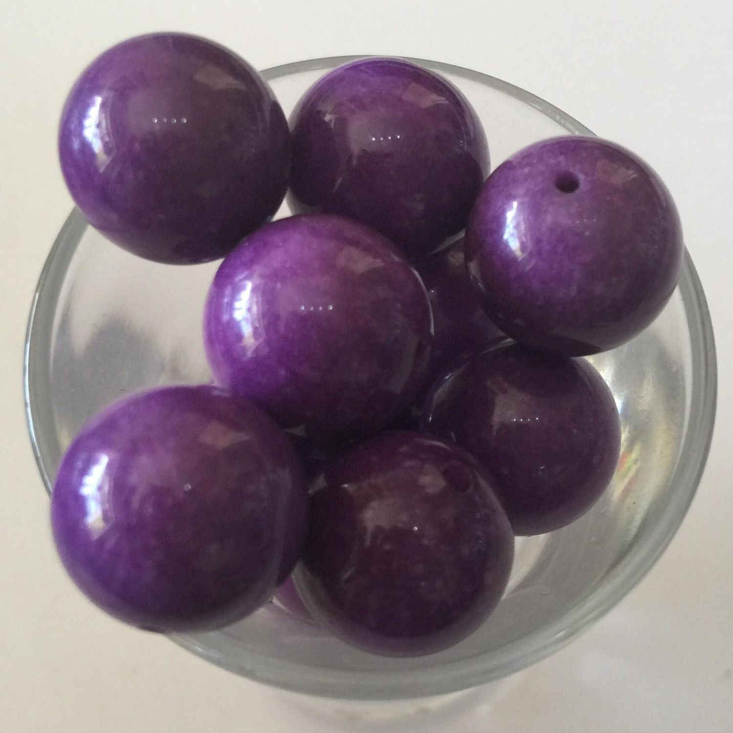 Dyed Jade Round - Purple 14mm
