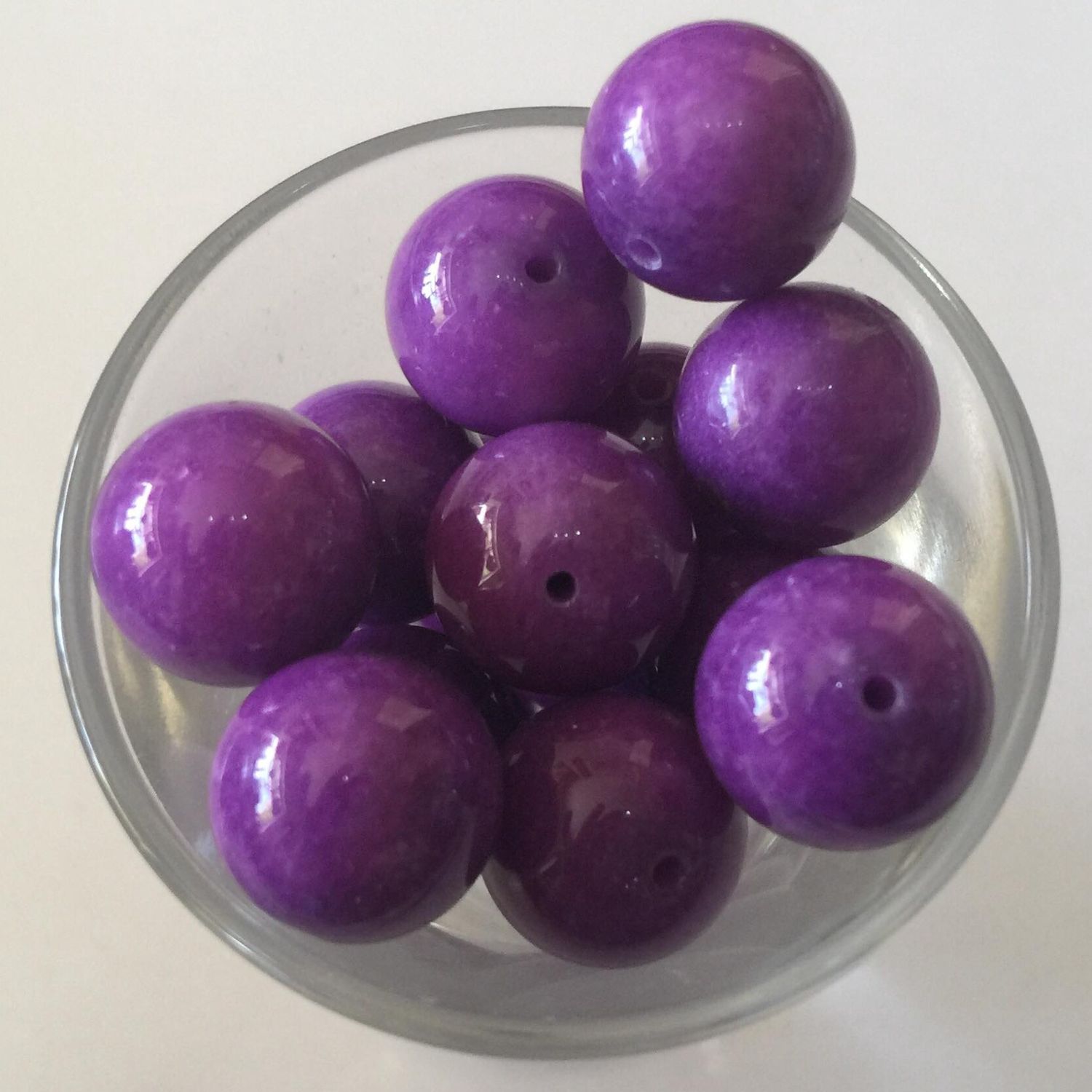 Dyed Jade Round - Purple 12mm