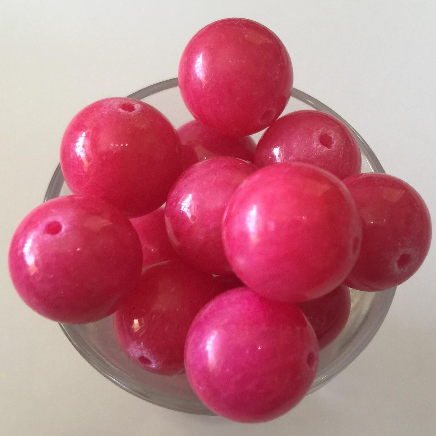 Dyed Jade Round - Pink 14mm