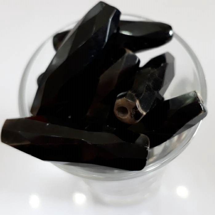 Onyx - Faceted Oval 30mm