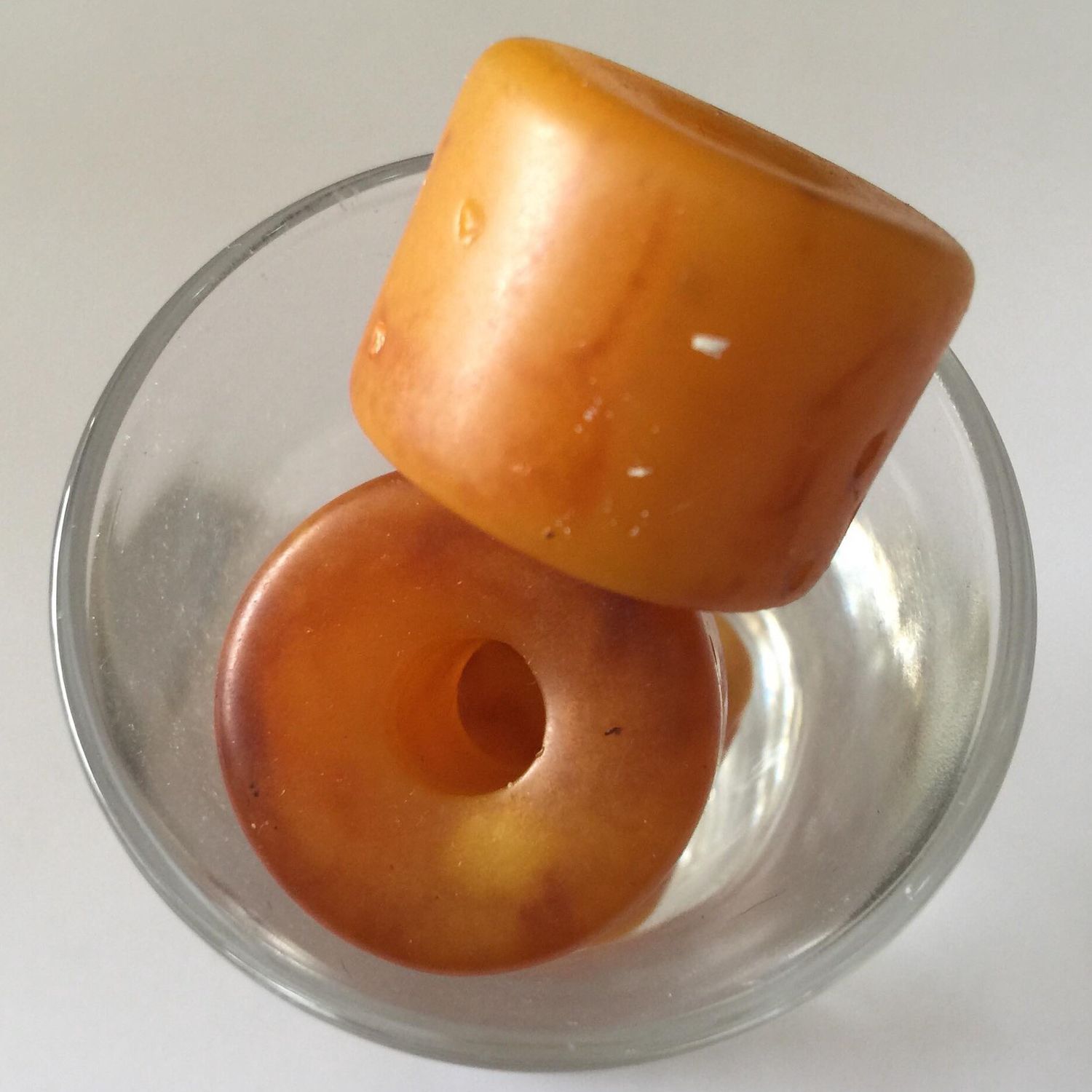 Amber Resin Barrel - Orange 20mm