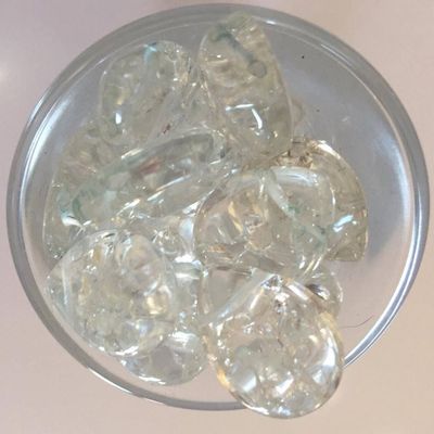 Clear Quartz - Crackle Effect Drop 20mmx13mm