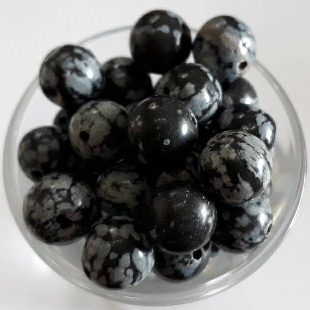 Snowflake Obsidian Round - 10mm