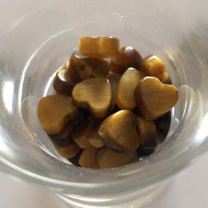 Tigers Eye Heart - 8mm