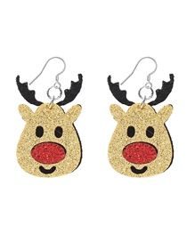 Glitter Reindeer Earrings