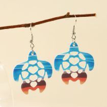 Blue Turtle Earrings