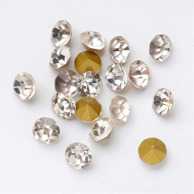 Rhinestone Point Back - Crystal 5x3.5mm