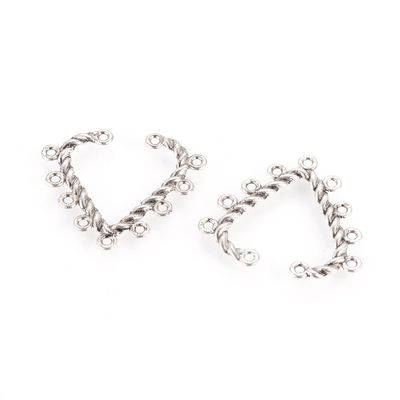 9 Strand V Connector - Silver 33x28mm