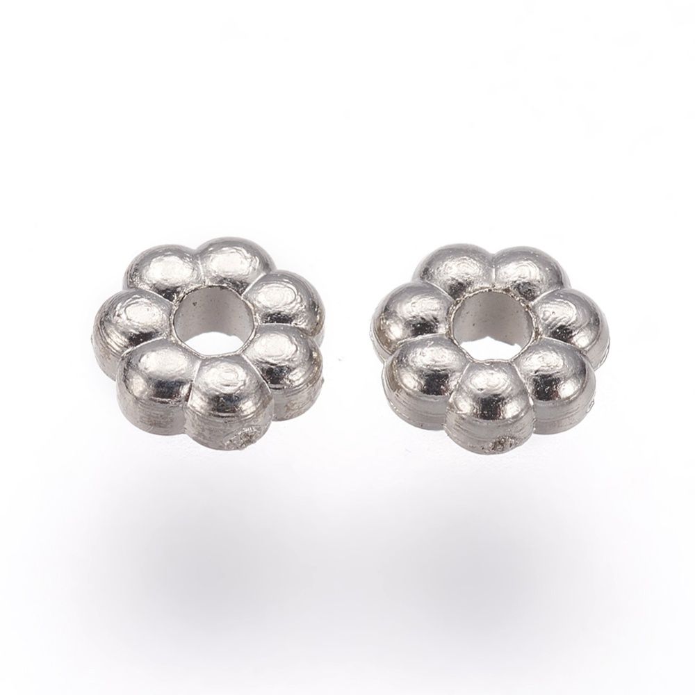 MP Flower Spacer - Silver 4mm