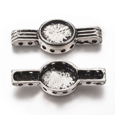 8 Strand Connector - Silver 12x10mm