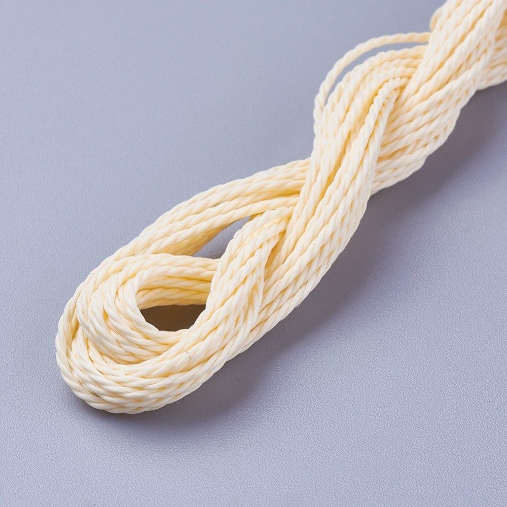 Waxed Cord - Beige 1mm