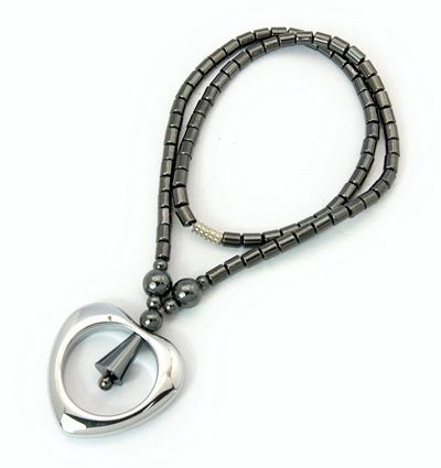 Hematite Heart Necklace