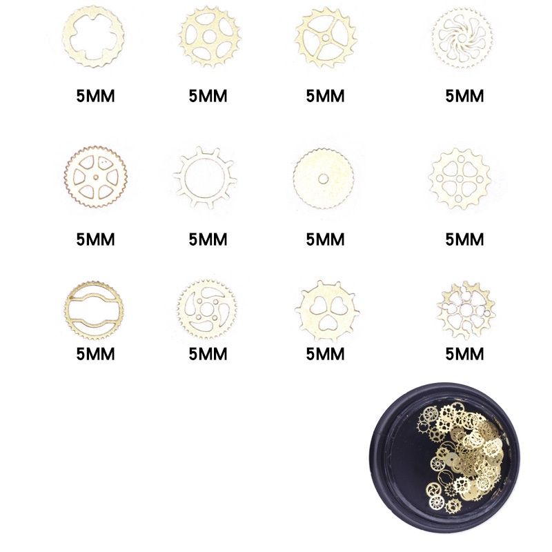 Steampunk Gears - Mix 5mm