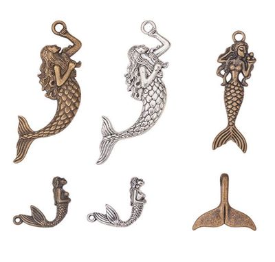 Mermaid Theme Charms - Large Mix
