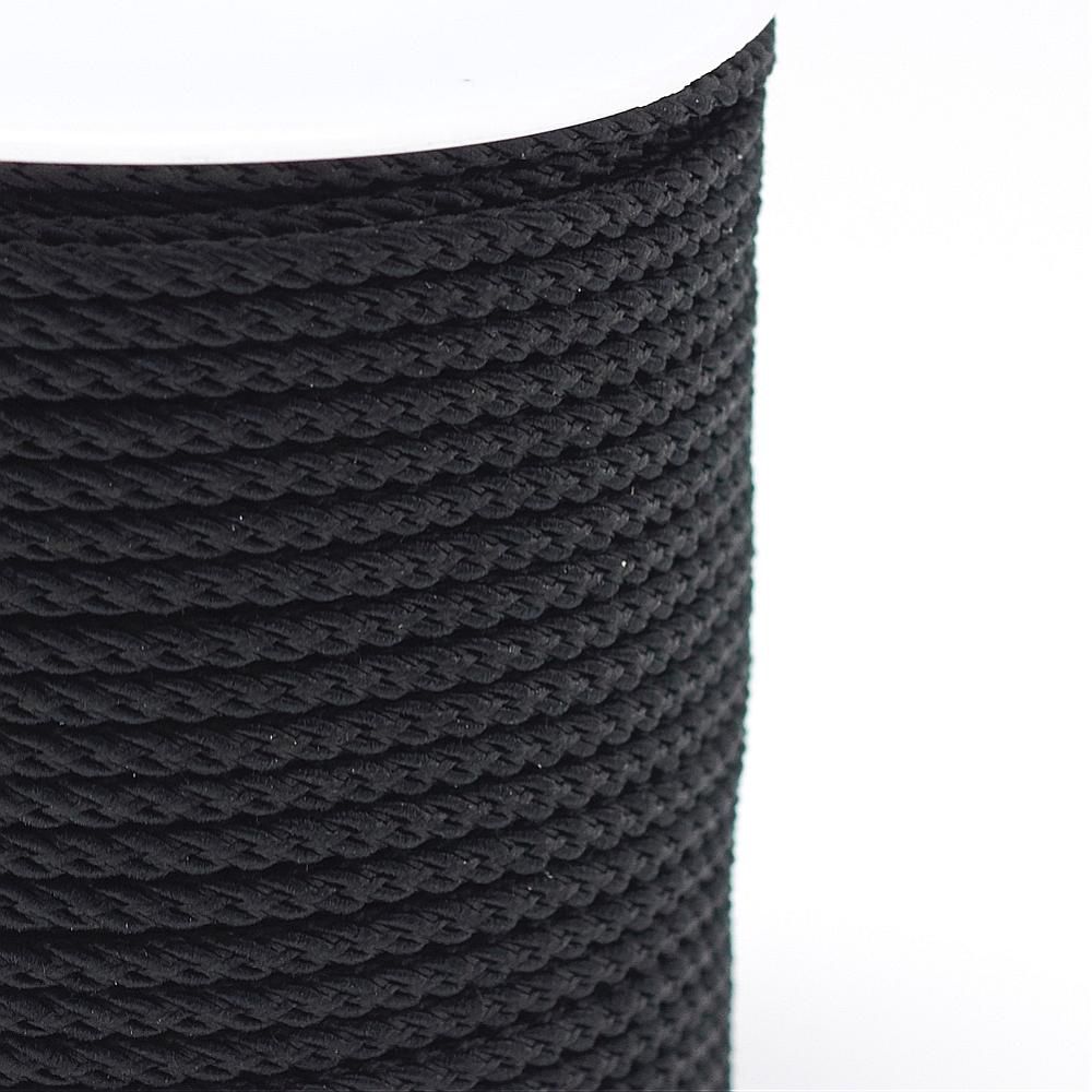 Polyester Thread Braided - Black 2mm