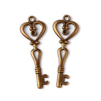 Vintage Steampunk Key - Bronze 42mm