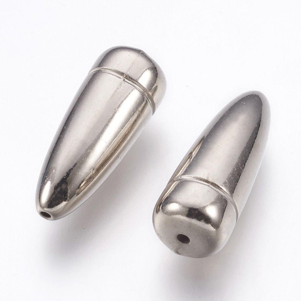 MP Bullet Charm - Silver 30x12mm