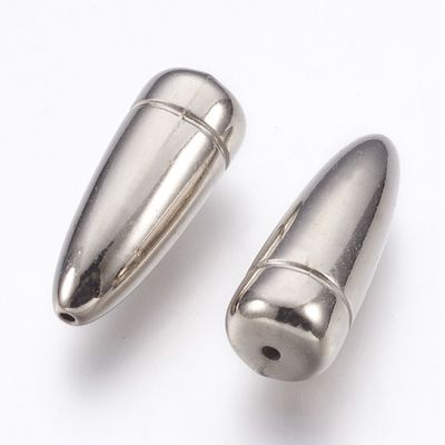 MP Bullet Charm - Silver 30x12mm