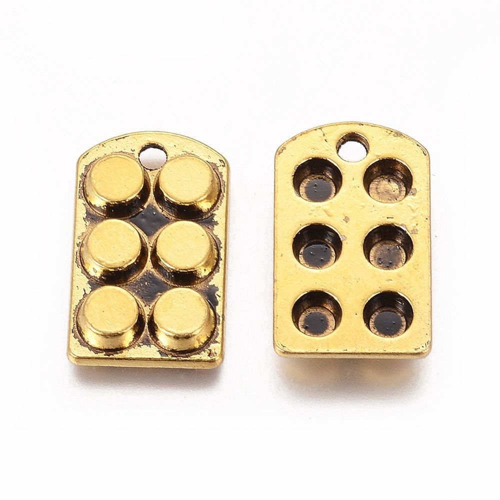 Muffin Tin Charm - Gold 22x13mm