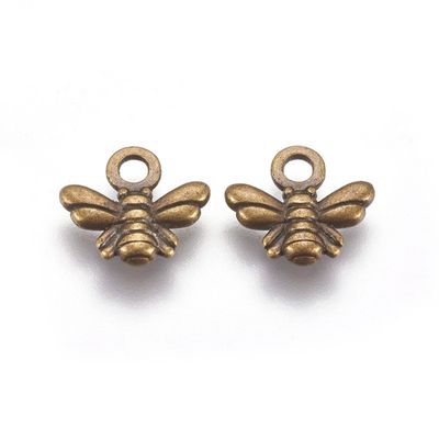 Bee Charm - Bronze 10mm