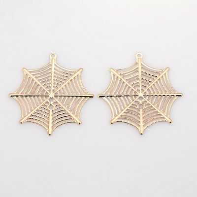 Spider Web Charm - Rose Gold 42x39mm